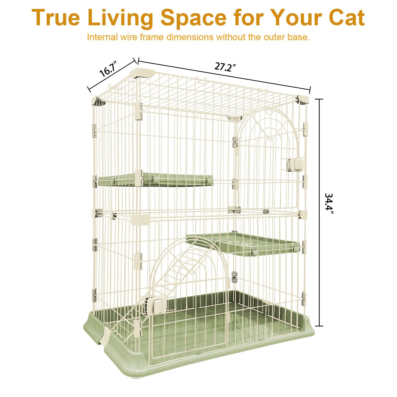 Cat Cage & Playpen - Escape-Proof for Cats & Small Pets -7