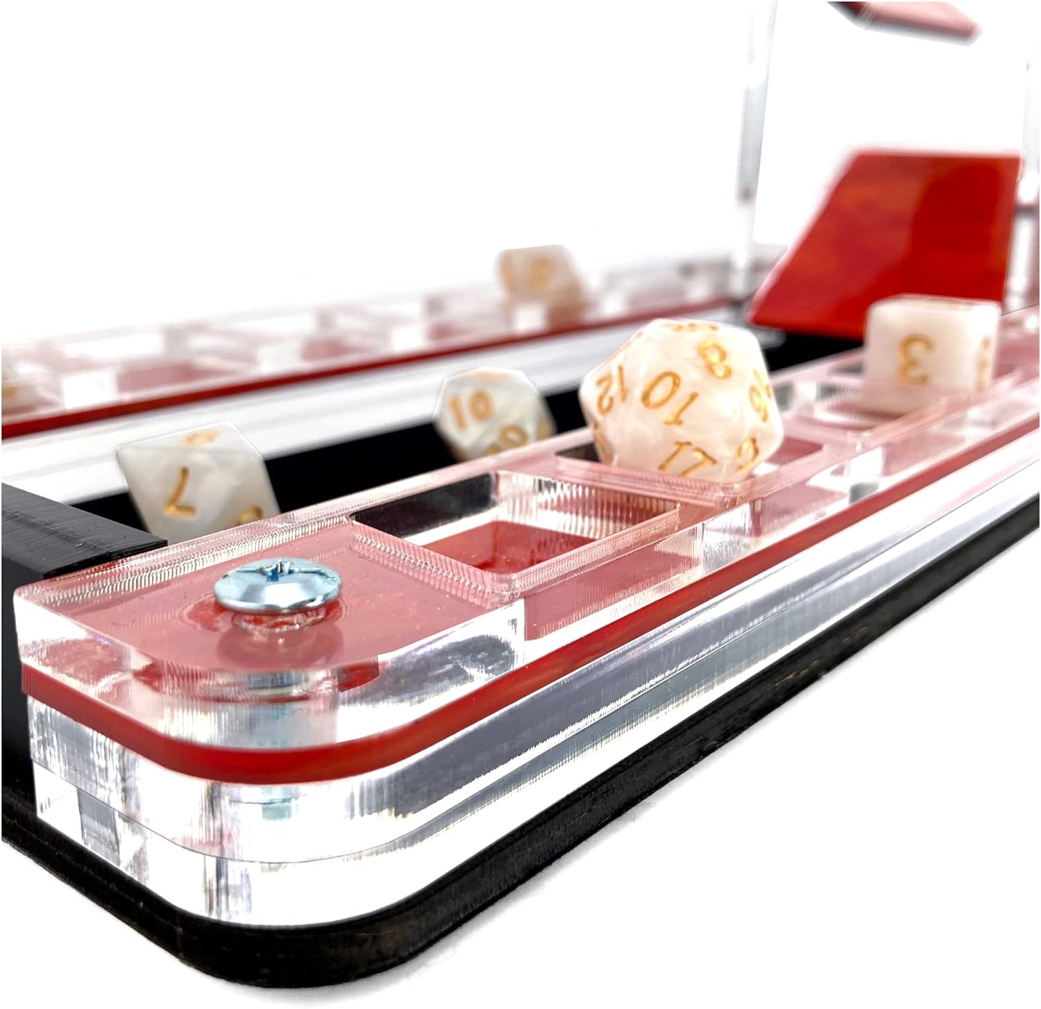 Deluxe Dice Tray and Dice Tower and Basic Tray - Pink Pearl