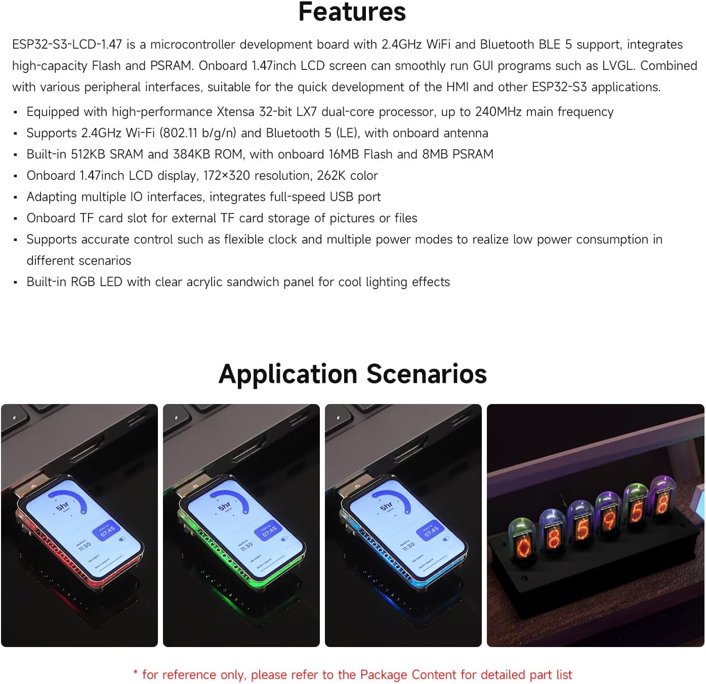 Waveshare ESP32-S3-LCD-1.47 Application Scenarios