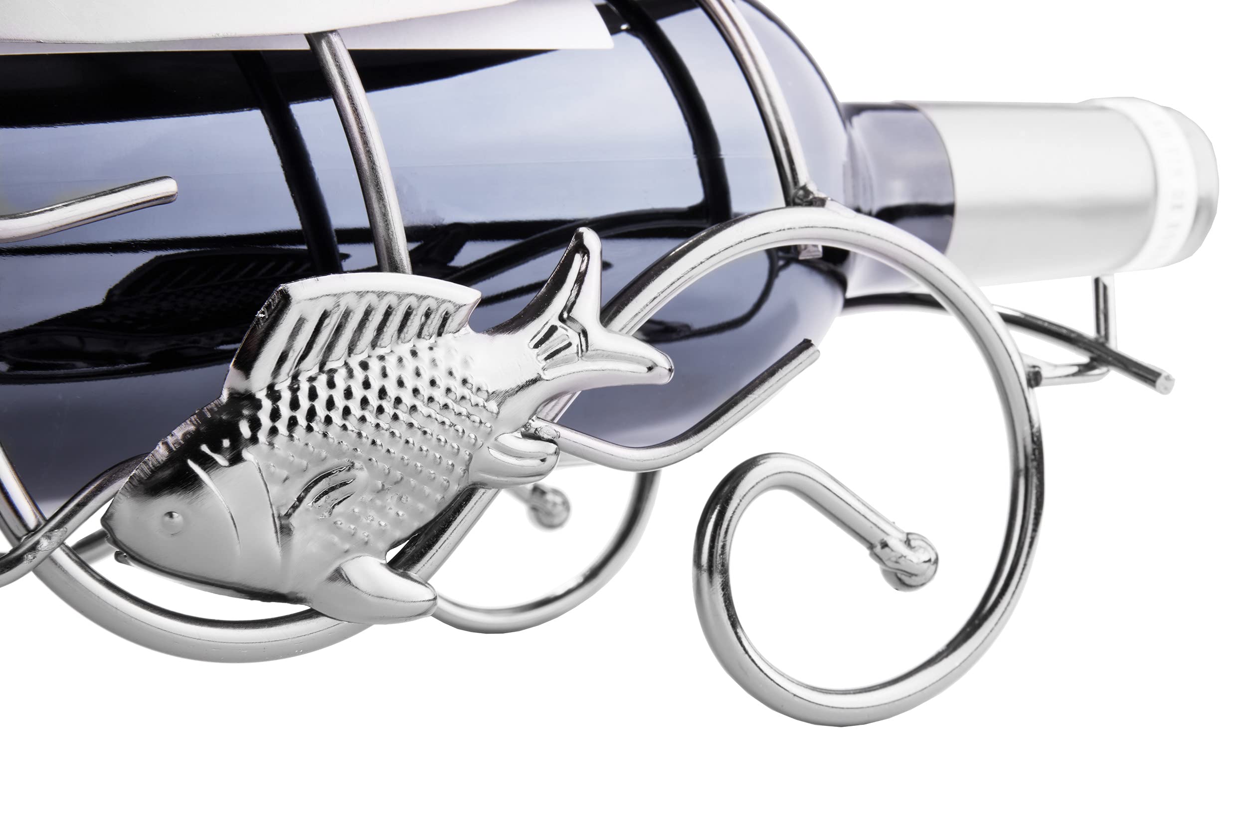 Brubaker - Soporte para Botella de Vino, diseño de Pescador en Barco