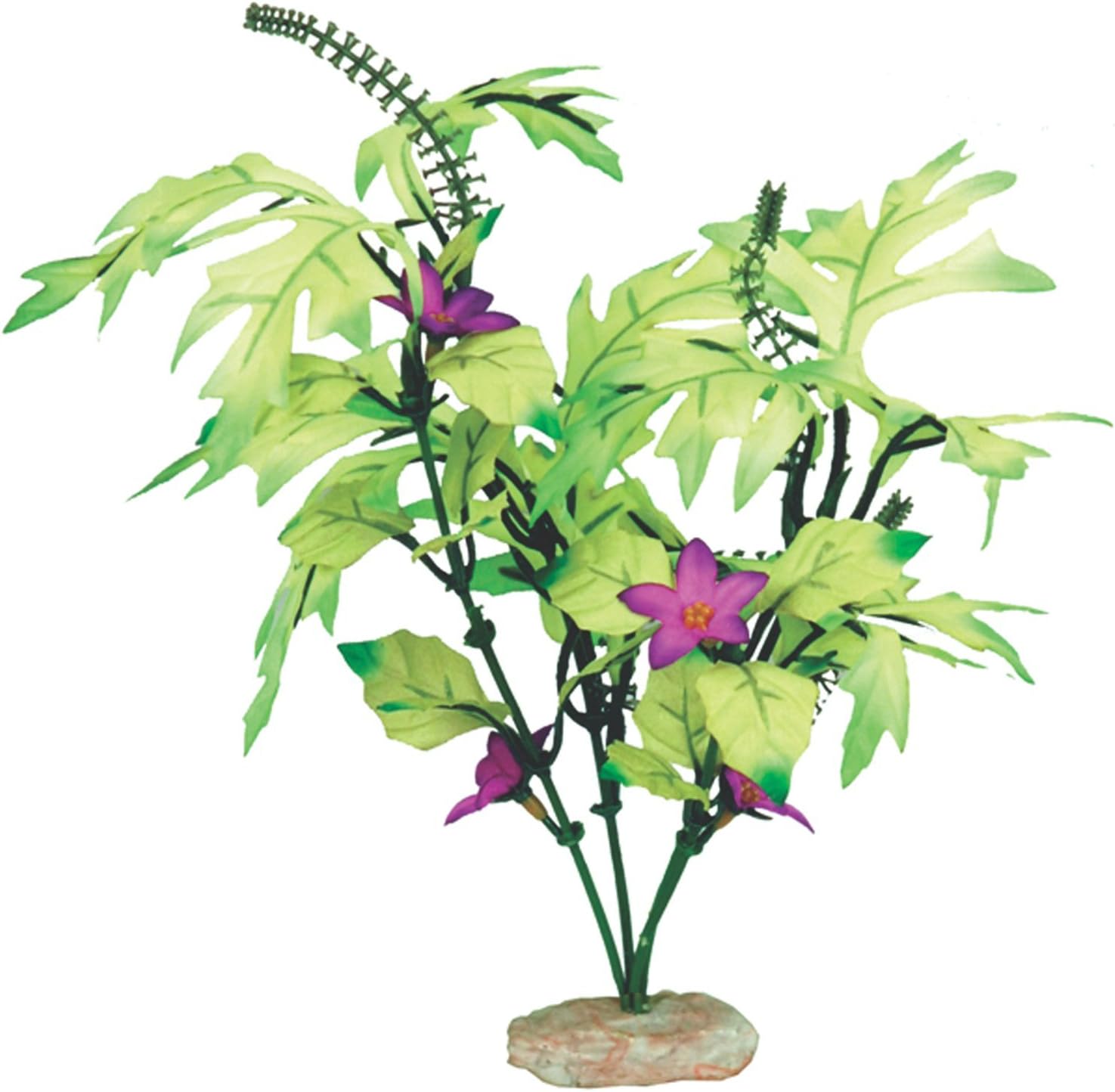 Blue Ribbon Pet Products Aquarium Plant - Melon Leaf Cluster With Buds Small Green 5-6 Inch