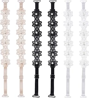 3 Pairs Women's Bra Straps Lace Flower Elastic Adjustable Underwear Strap Replacement Shoulder - Buy now