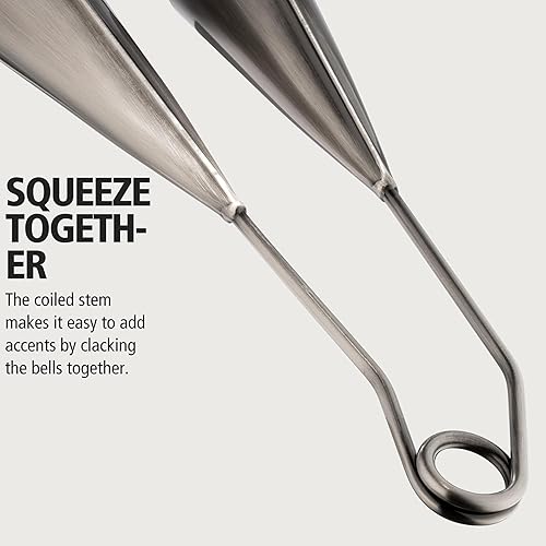 Miniatura 3 de Meinl Percussion AGoGo - Acero cepillado a mano tamaño grande no fabricado en China campanas y mango de resorte a juego 2 años de garantía STBAG2