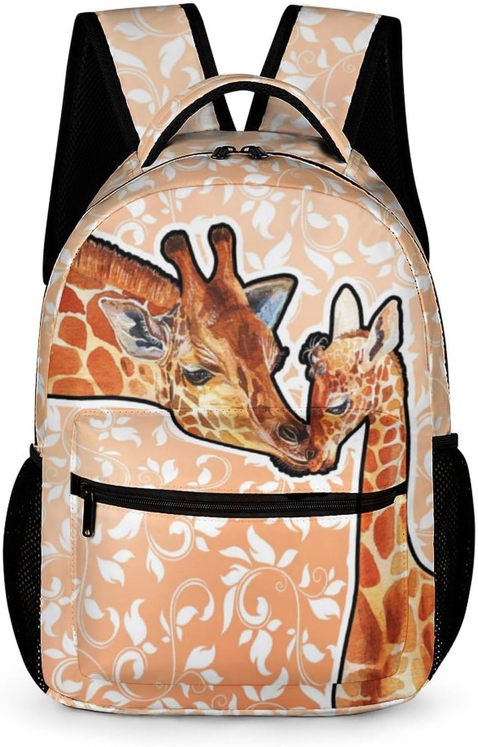 Giraffe Backpack for Kids Girls Boys School, 16 Inches Cute Giraffes Theme Bookbag, Adjustable, Lightweight, Large Capacity, Colorful Daily Casual Backpacks