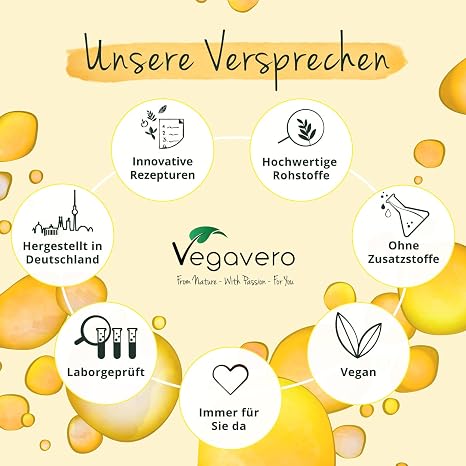 Nachtkerzenöl Kapseln hochdosiert Ohne Gelatine oder Zusatzstoffe 2100 mg Tagesdosis 11% GLA (Omega 6) Laborgeprüft 120 Stück Deutsche Produktion Vegavero