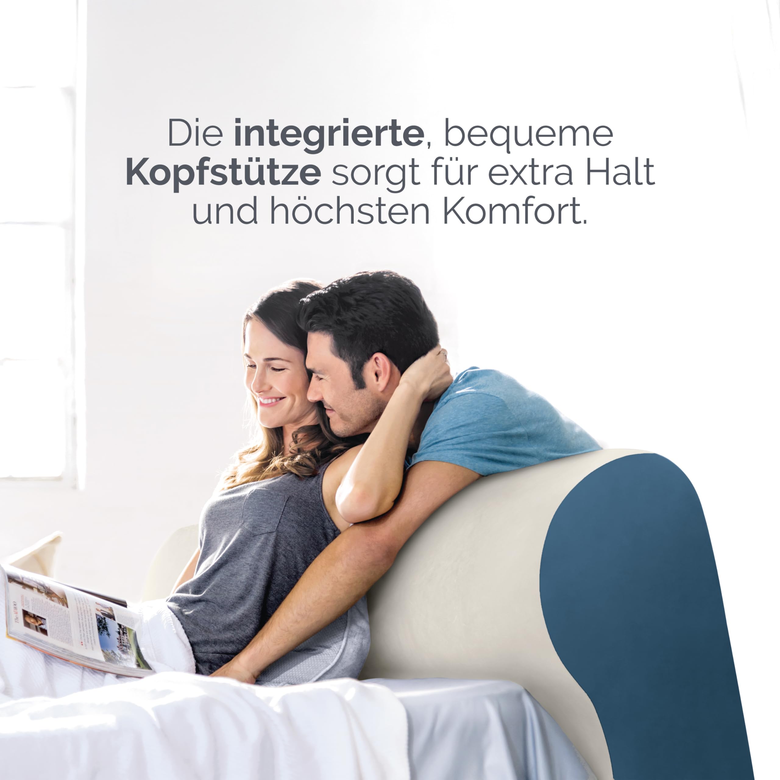 Intex Silky Bed Aufblasbare Matratze für Doppelbett mit Kopfteil, 229 x 152 x 79 cm, Original-TV gesehen, mit eingebauter elektrischer Pumpe