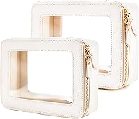 Vista 68 de Aveniee Bolsa organizadora de maquillaje transparente, bolsa de aseo de viaje, estuche cosmético para mujeres, bolsa portátil de maquillaje