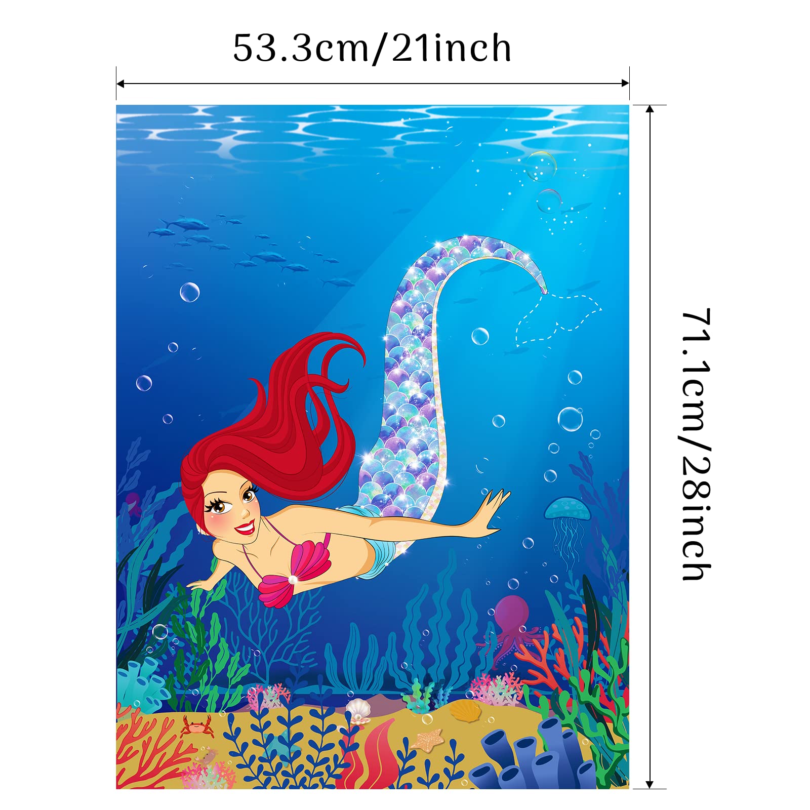 Snapklik.com : Morcheiong Pin The Tail On The Mermaid Birthday Party Game