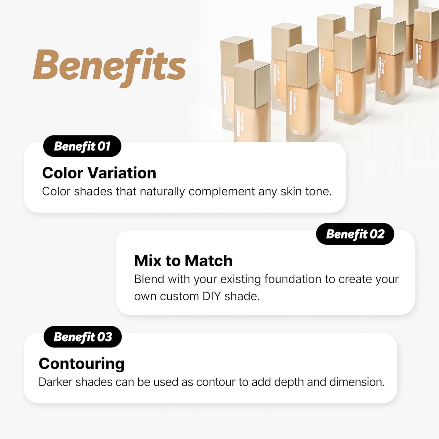 TOUCH IN SOL Pretty Filter Perfect Finish Foundation for Flawless, Natural Look - Lightweight and Full-Coverage Matte Base for All Skin Types, 1.18 fl.oz. (#3 Medium Tan) - Image 3