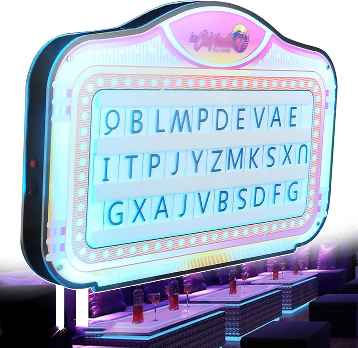 Bottle Service Sign, LED Letter Bottle Presenter, Logo Board Bottle Presenter With Colorful Light | Service Sign Display Lights Color Letter Billboard