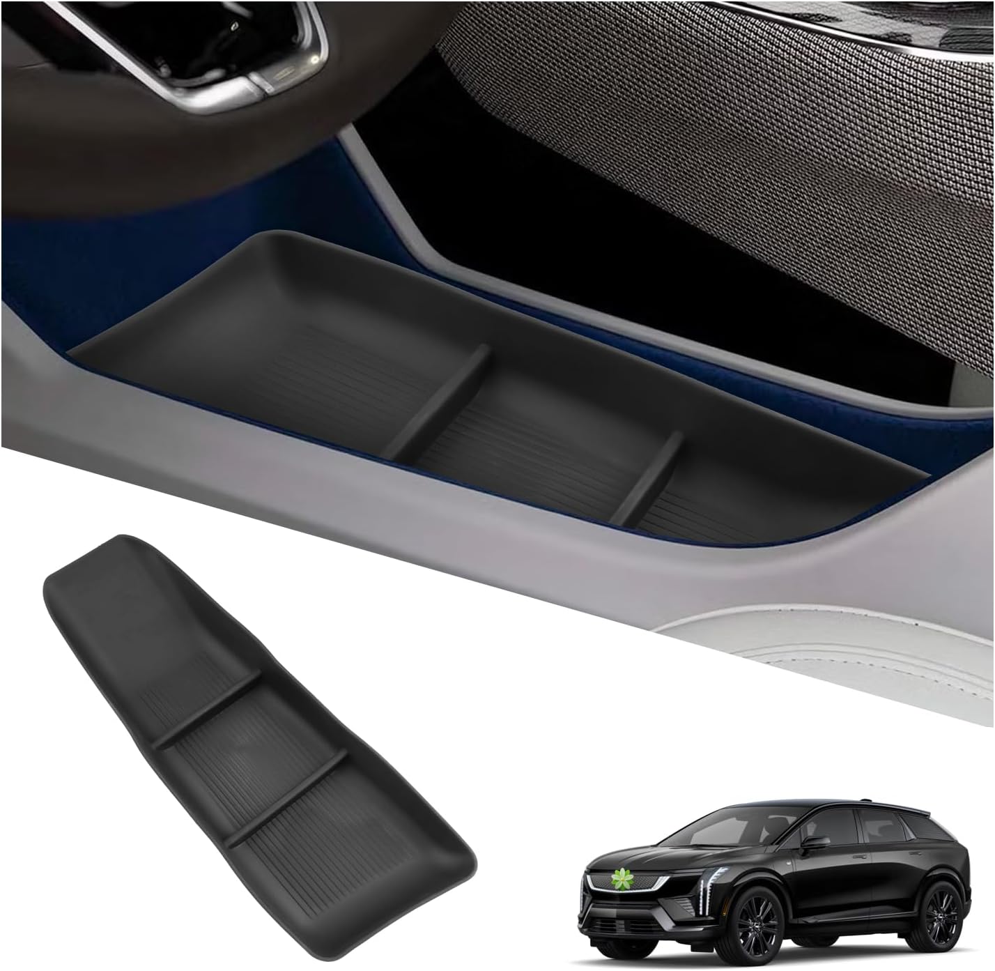 Ruiya 2025 2026 Optiq Center Console Organizer for 2026 Cadillac Optiq Accessories ABS Material Lower Console Organizer Compatible with 2025 2026 Cadillac Optiq Luxury/Sport