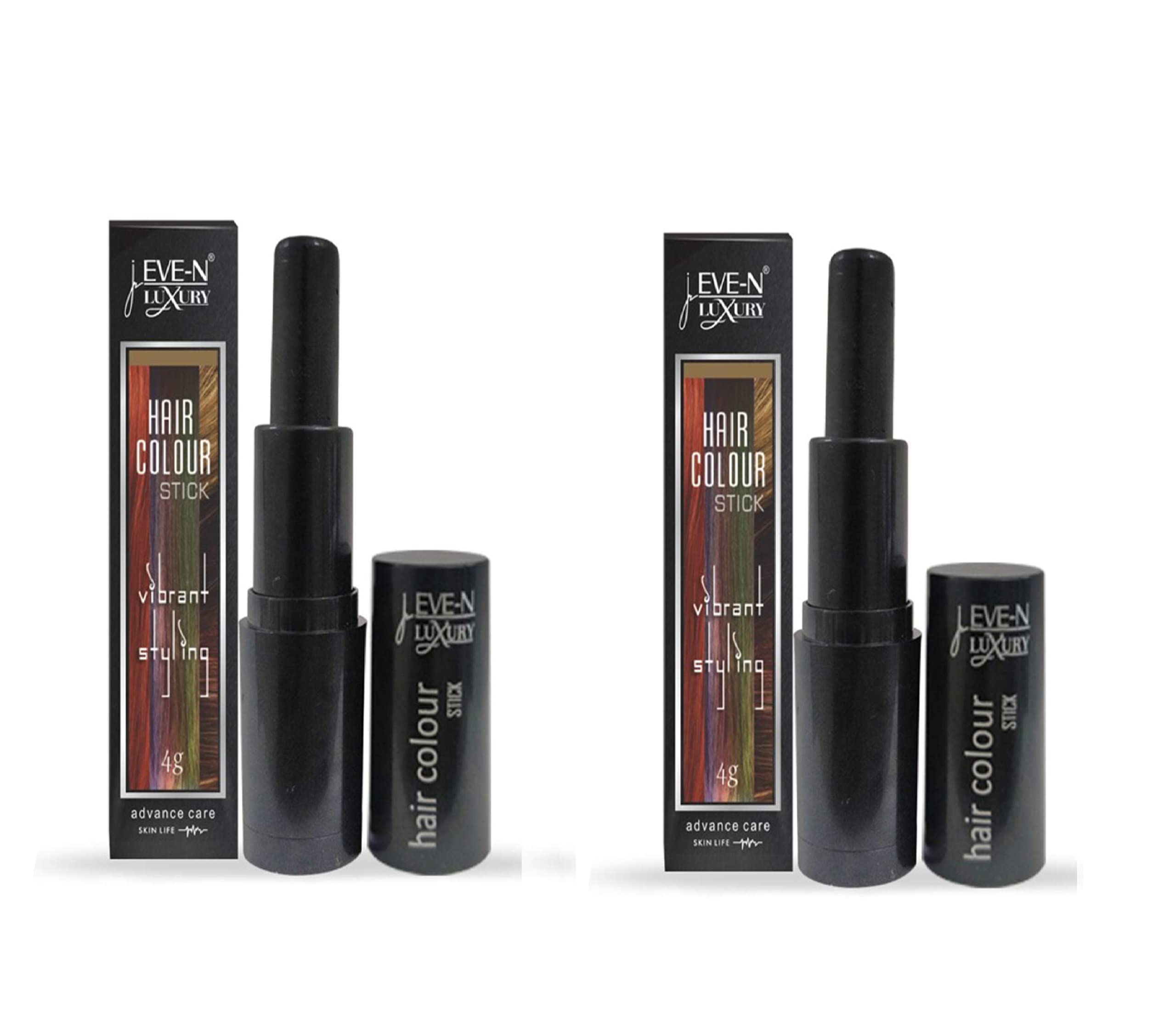 EVE-N LUXURY Hair Color Touch Up Stick, Hair Liner, Colors Sticks for Women, Beauty Hairs Colour, Girls, Men, Boys- (Black,4gram x 2)-picture-56