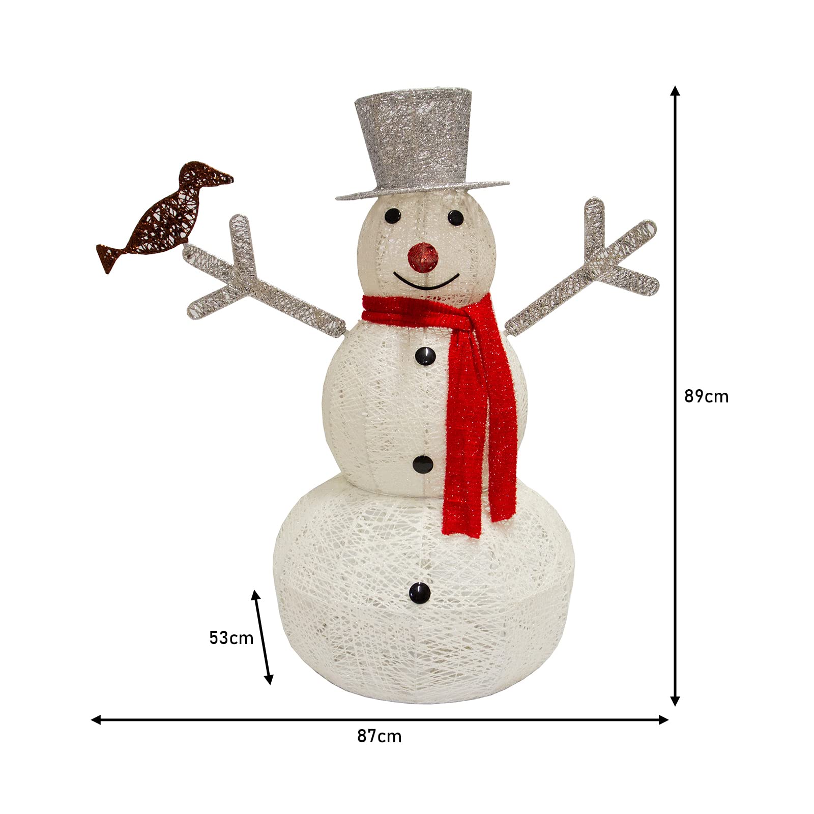 Pupazzo Babbo Natale Cambio Colore LED Leuchtfigur Statuina di