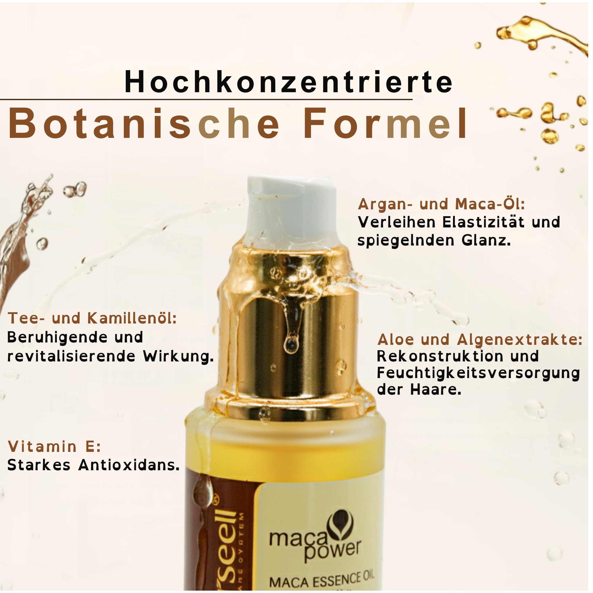 Karseell MACA CARE SYSTEM Locken-Definition Set Lockencreme 200ml + Arganöl Serum 50ml Feuchtigkeitspflege Anti-Frizz Reparatur für Lockiges Welliges Trockenes Haar Glanz & Nahrung Curly Method