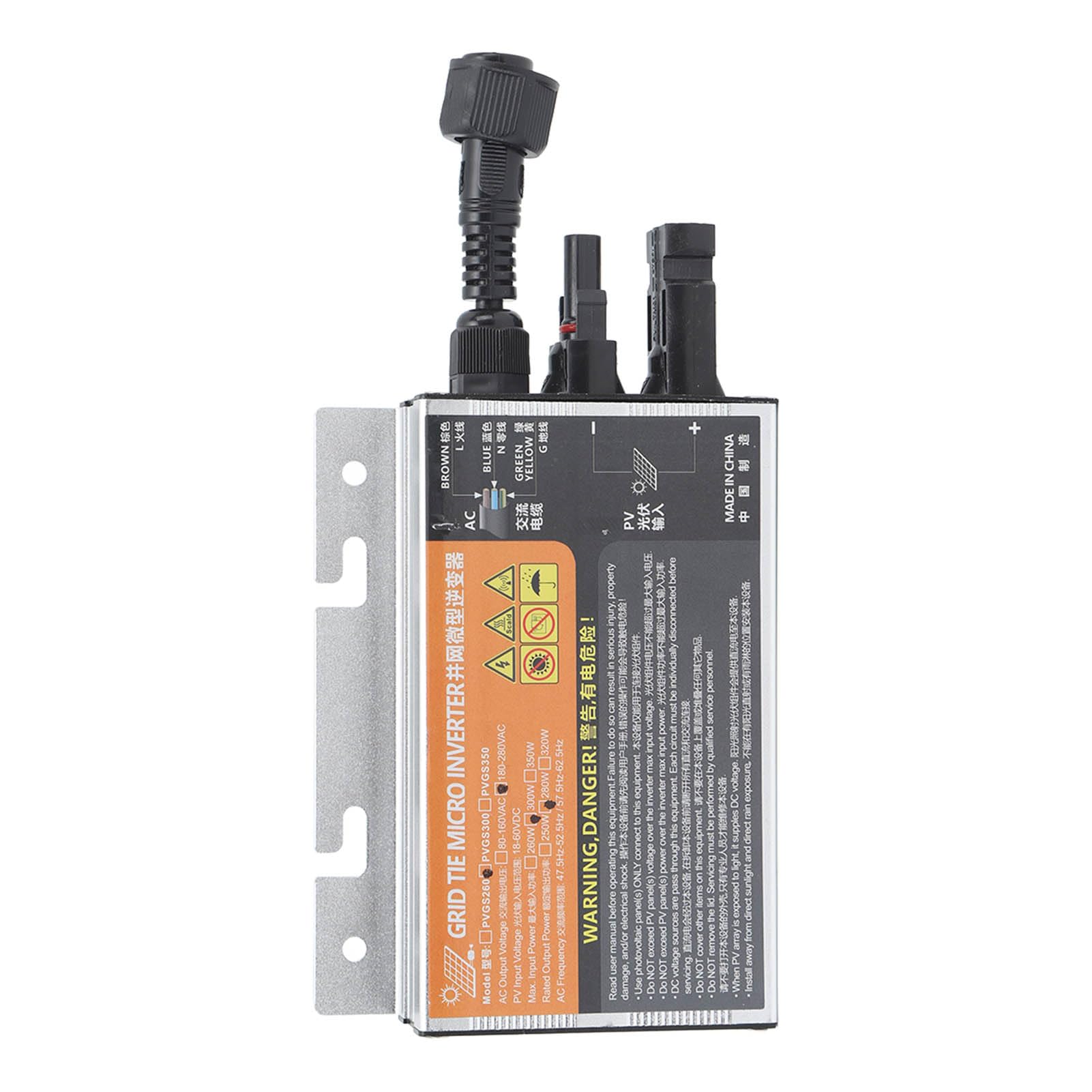 Tyenaza Micro-onduleur Solaire, Onduleur à Onde Sinusoïdale AC 220 V avec Capteur De Température pour Une Conversion De Puissance Fiable