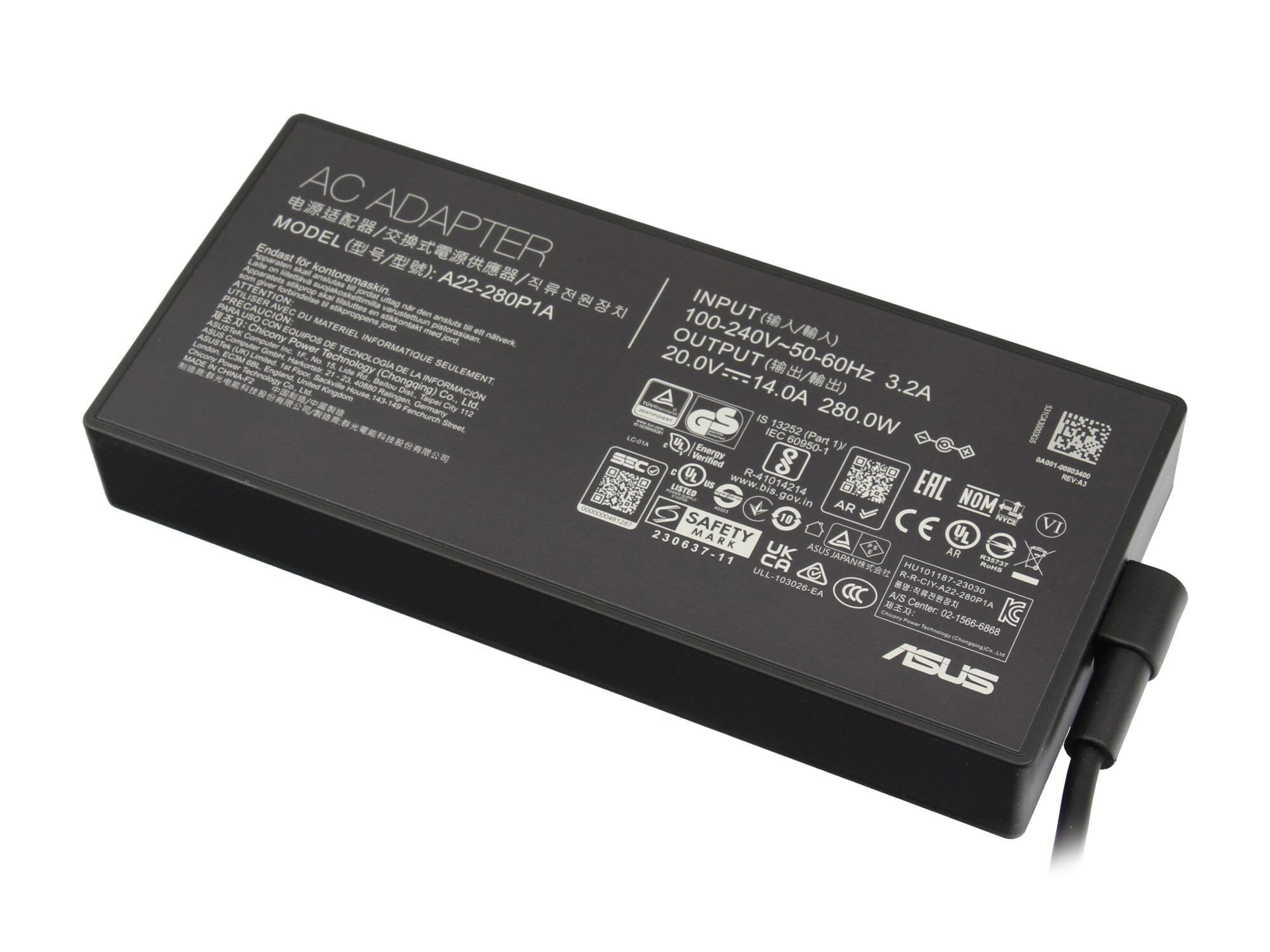 Asus ROG Strix SCAR 15 G532LW Zasilacz 280 Watt normalny (ROG) Nowy