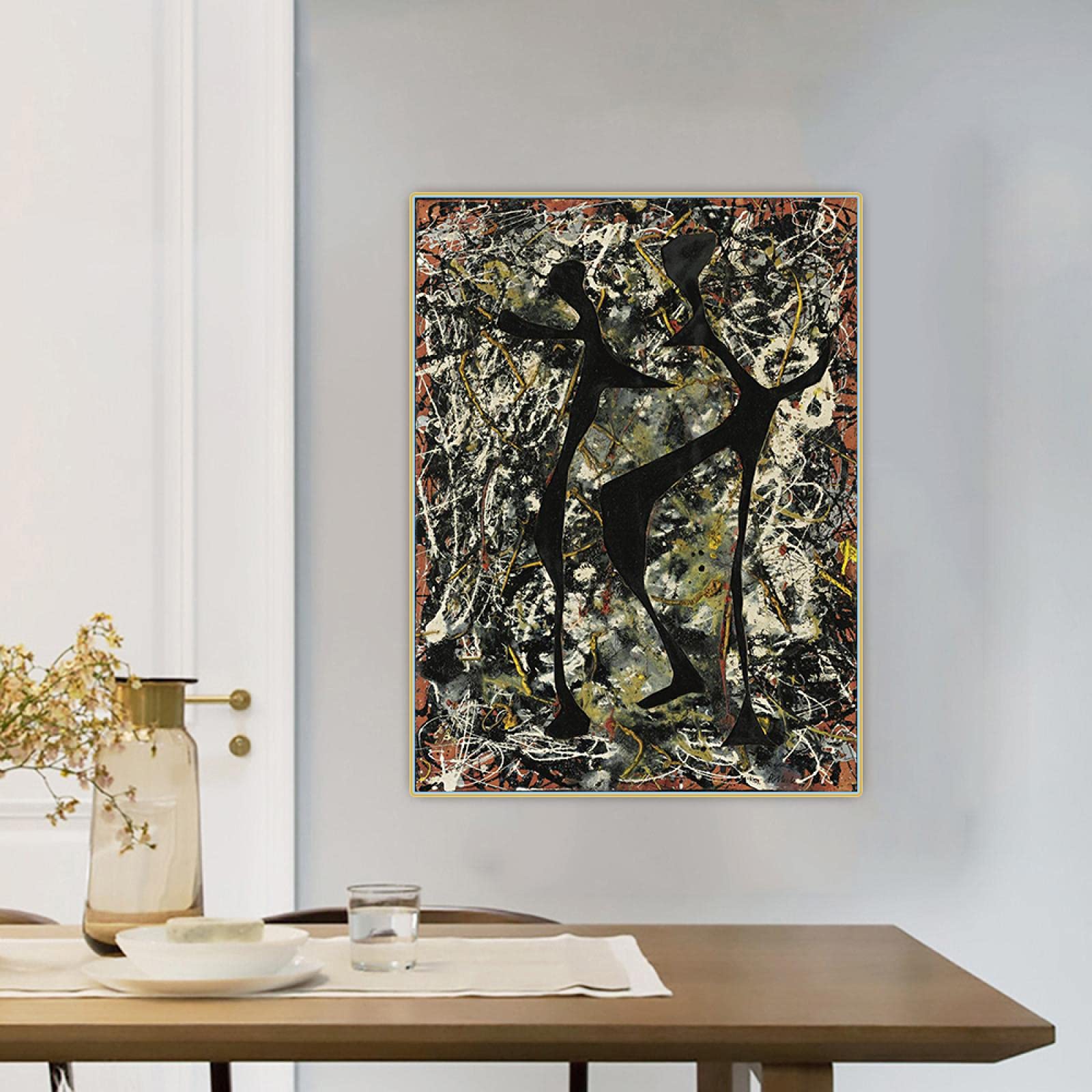 Amazon｜ジャクソンポロックによる額装されたキャンバスの絵画