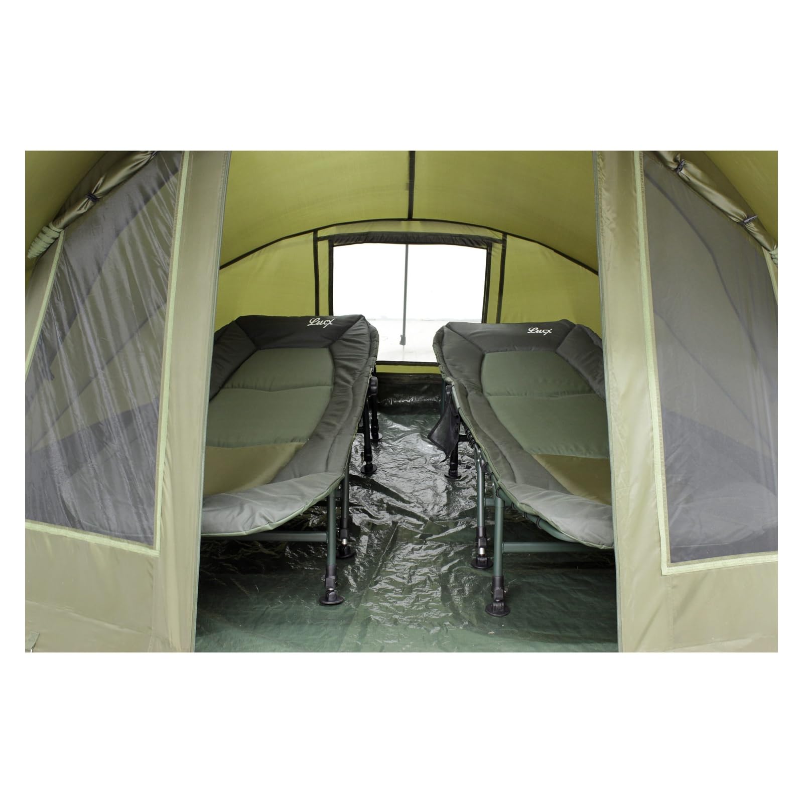 Carpa de pesca Luxx® Bobcat para 2 personas, tienda de pesca para 2 personas, tienda de pesca con cúpula de carpas, tienda de campaña de campamento