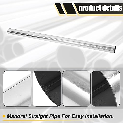 Miniatura 83 de X AUTOHAUX Straight 4" OD 35" Length DIY Custom Mandrel Exhaust Pipe 4 Inch Tube Pipe T304 Stainless Steel Universal Fit
