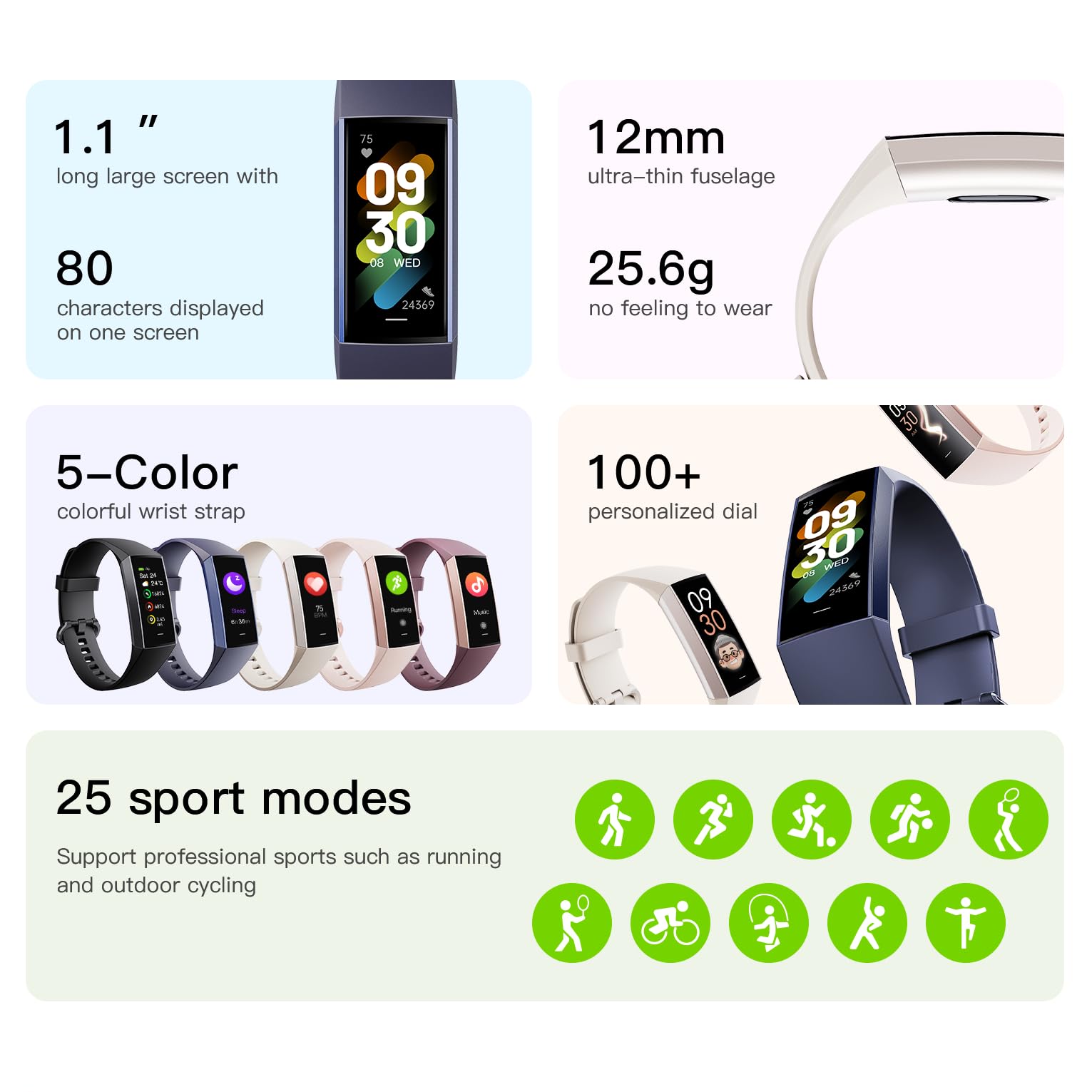 Fitnessuhr Herren Fitness Tracker Herren Blutdruckmessung Schlaftracker Gesundheitsuhr Schrittzähler ohne App und Handy Fitnessuhr Damen Schmal Pulsuhr Smartwatch Sportuhr Android IOS Schwarz Blau