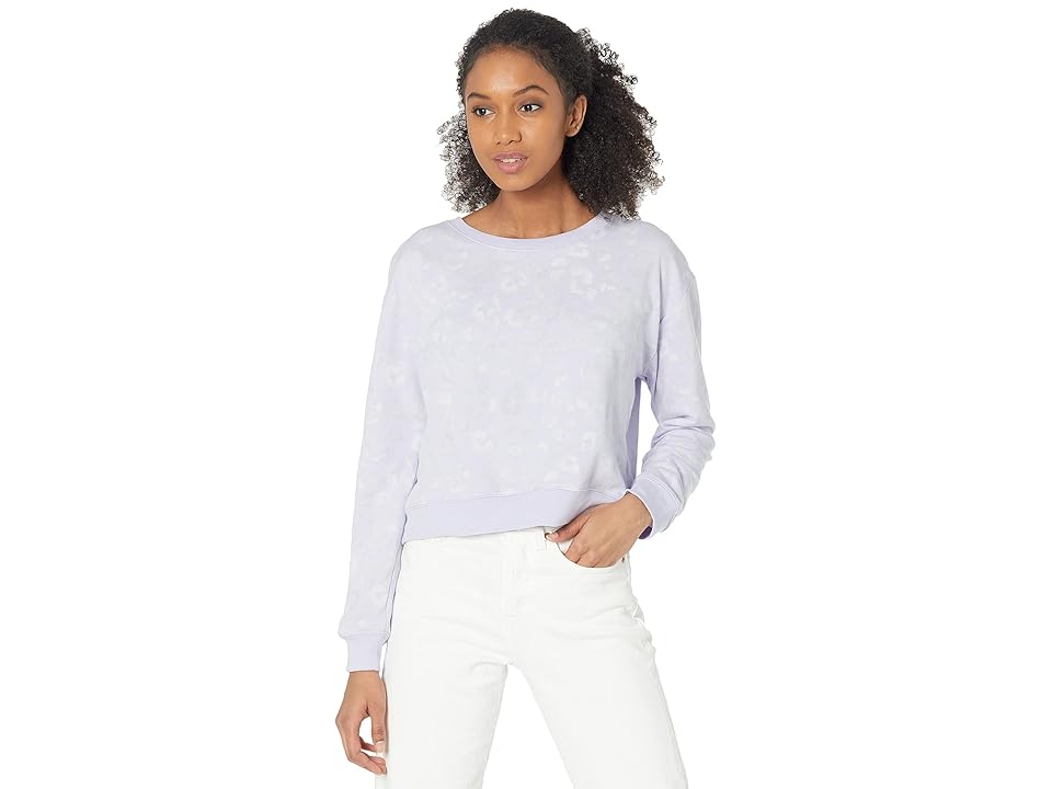 Splendid Sundown by Jada Leopard Pullover (Lilac) Women's Clothing INTERNATIONAL SHIPPING