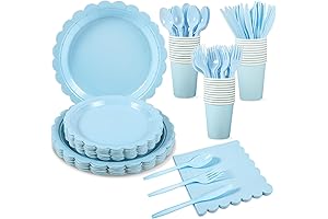 175 Piece Blue Baby Shower Plates and Napkins: The Ultimate Party Supply...