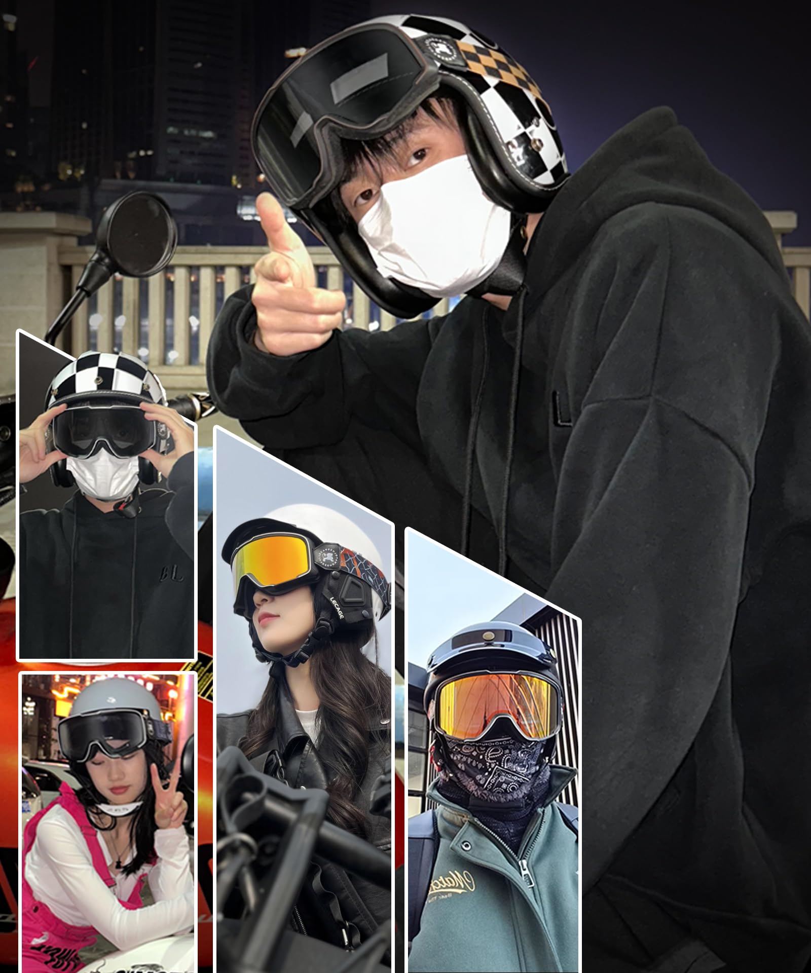Gafas de moto fotocromáticas para hombre y mujer, resistentes al viento, resistencia al impacto, antivaho
