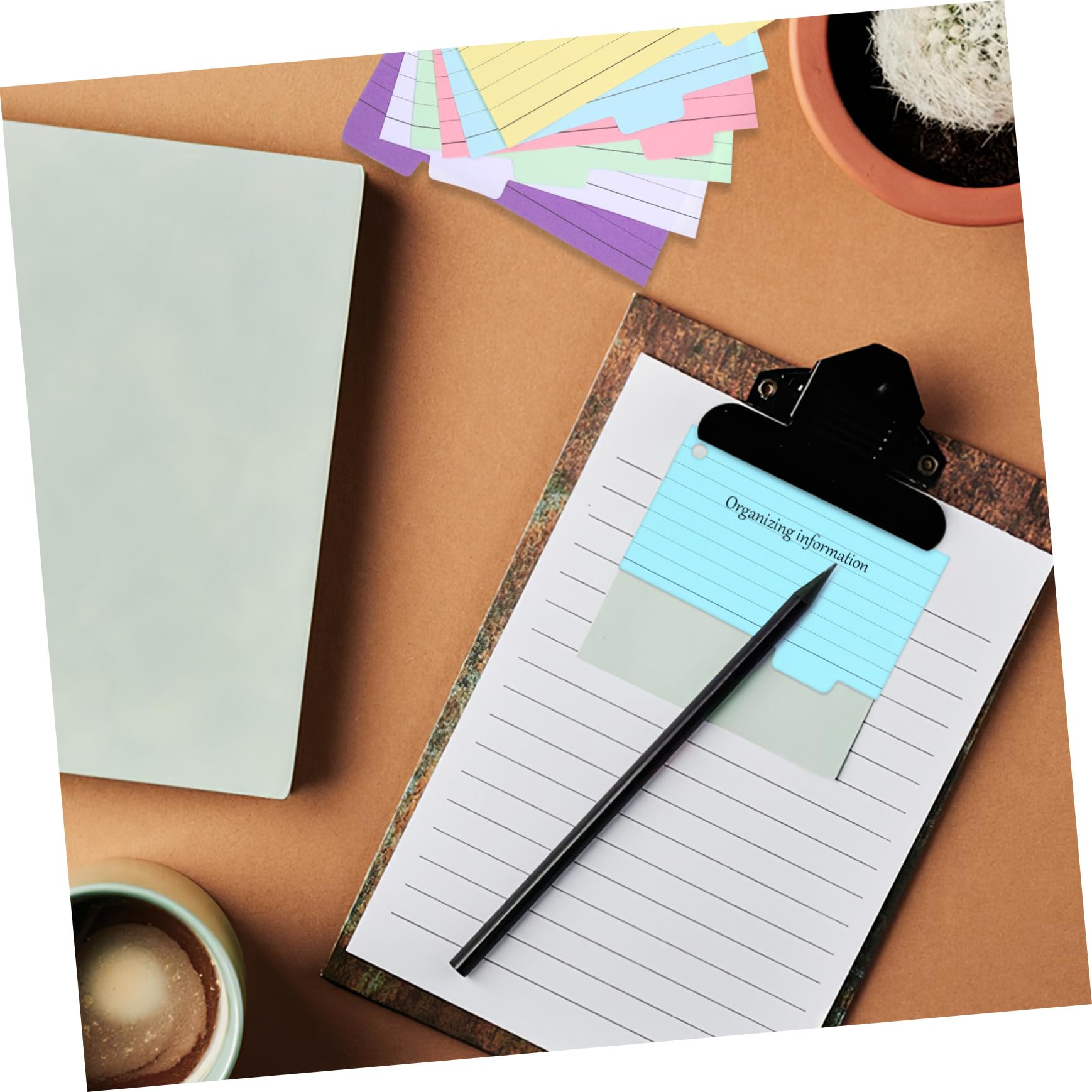 EXCEART Lot De 5 Fiches De Vœux Avec Lignes Lignées Cartes Mémoire Perforées Fiches Détude Pour 300 Feuilles X 5