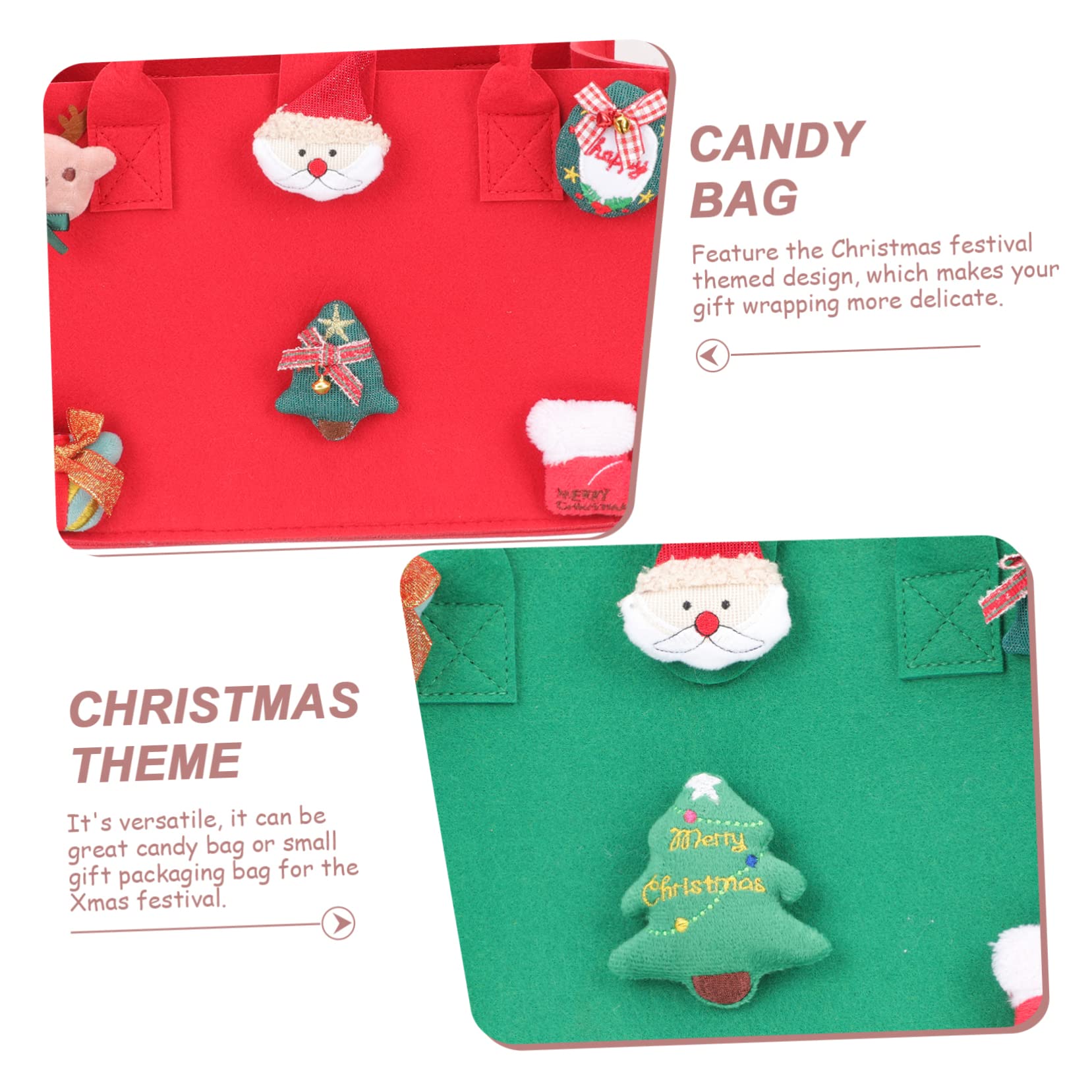 4 Pezzi Borse Natalizie in Sacchetti per Regali Xmas Buste per Caramelle e Decorazioni Festive e Riutilizzabili