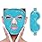 ZNCUETD Cooling Ice Face Eye Mask for Reducing Puffiness, Bags Under Eyes,Sinus,Redness,Pain Relief,Dark Circles, Migraine,Hot/Cold Pack with Soft Plush Backing (Blue(1* Eye Mask+1*Face Mask))