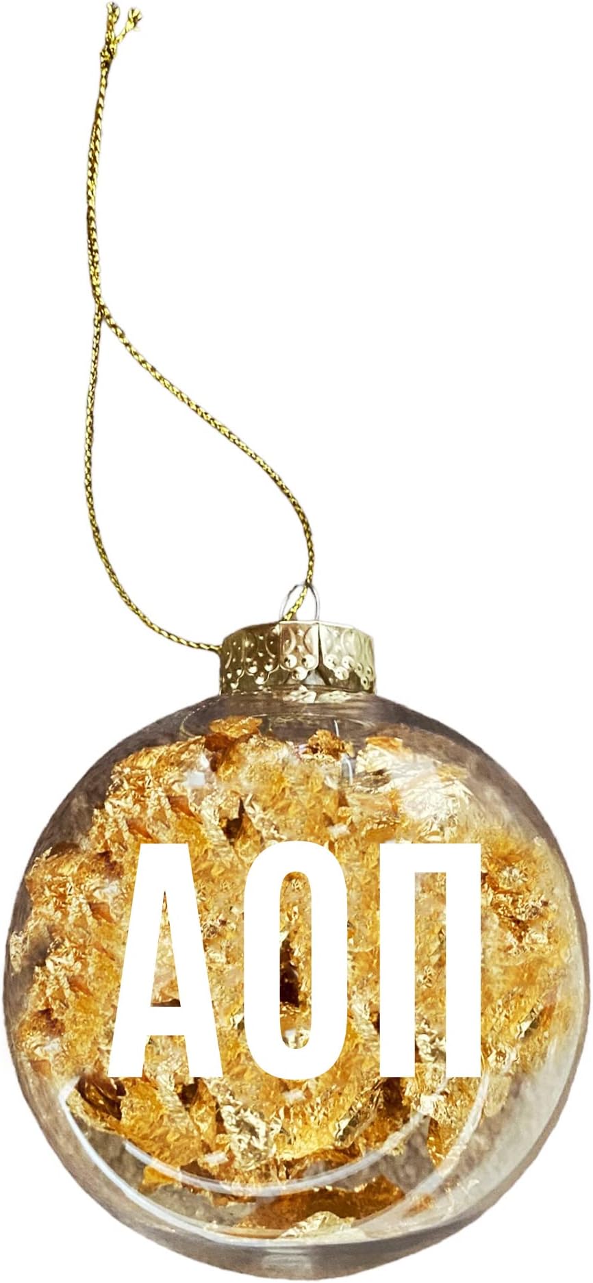 Sorority Shop Alpha Omicron Pi Ornament - 8cm Clear Plastic Ball Ornament