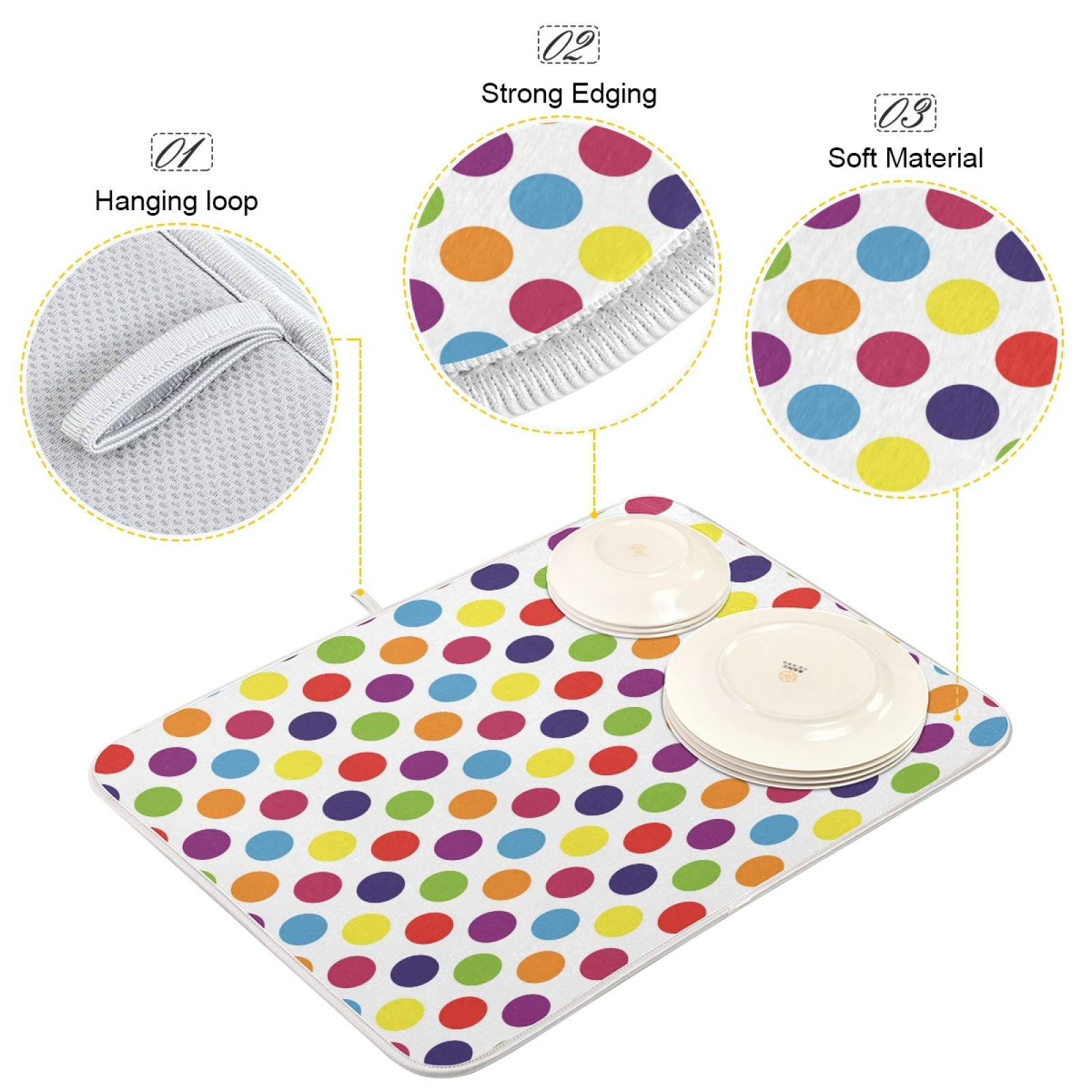 Tapis D'égouttoir Pour Comptoir De Cuisine Avec égouttoir, 45,7 X 61 Cm, Peut être Plié