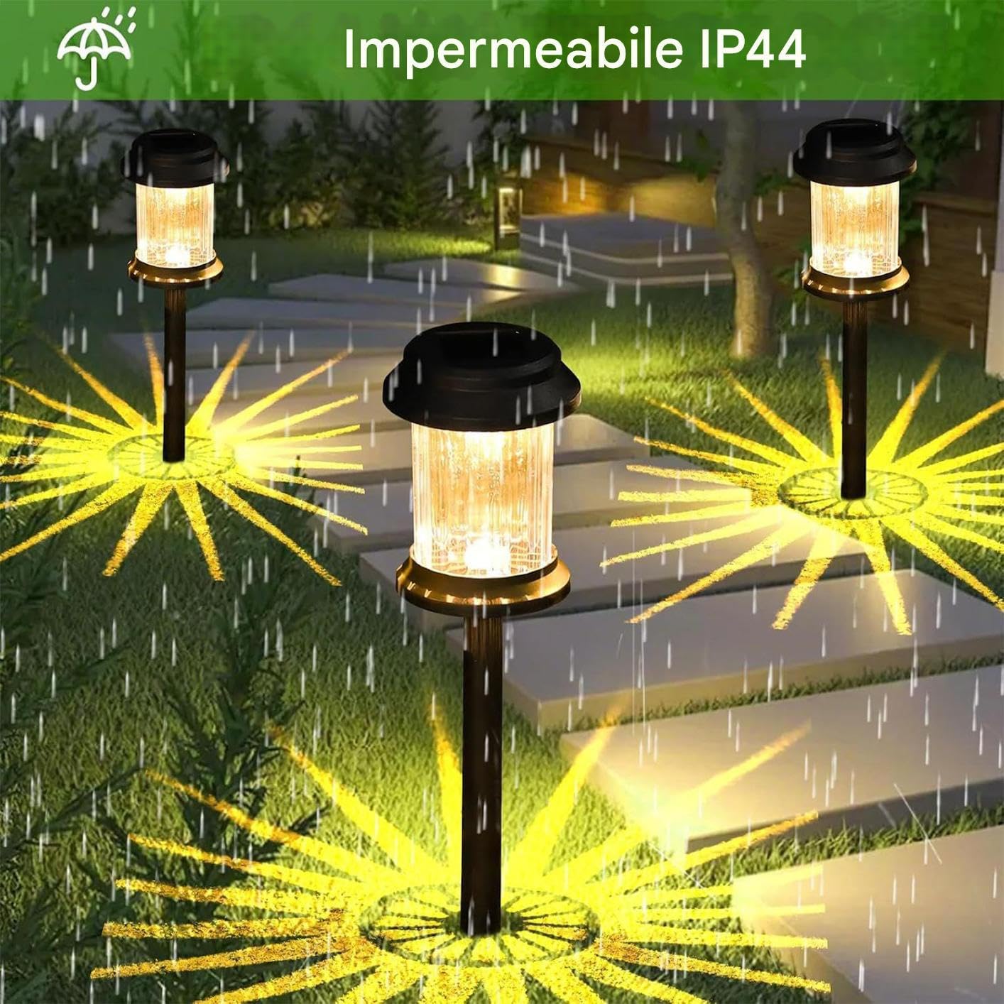 Lampes Solaires Paysagères Lot De 6 Pièces Décoratives LED Étanches