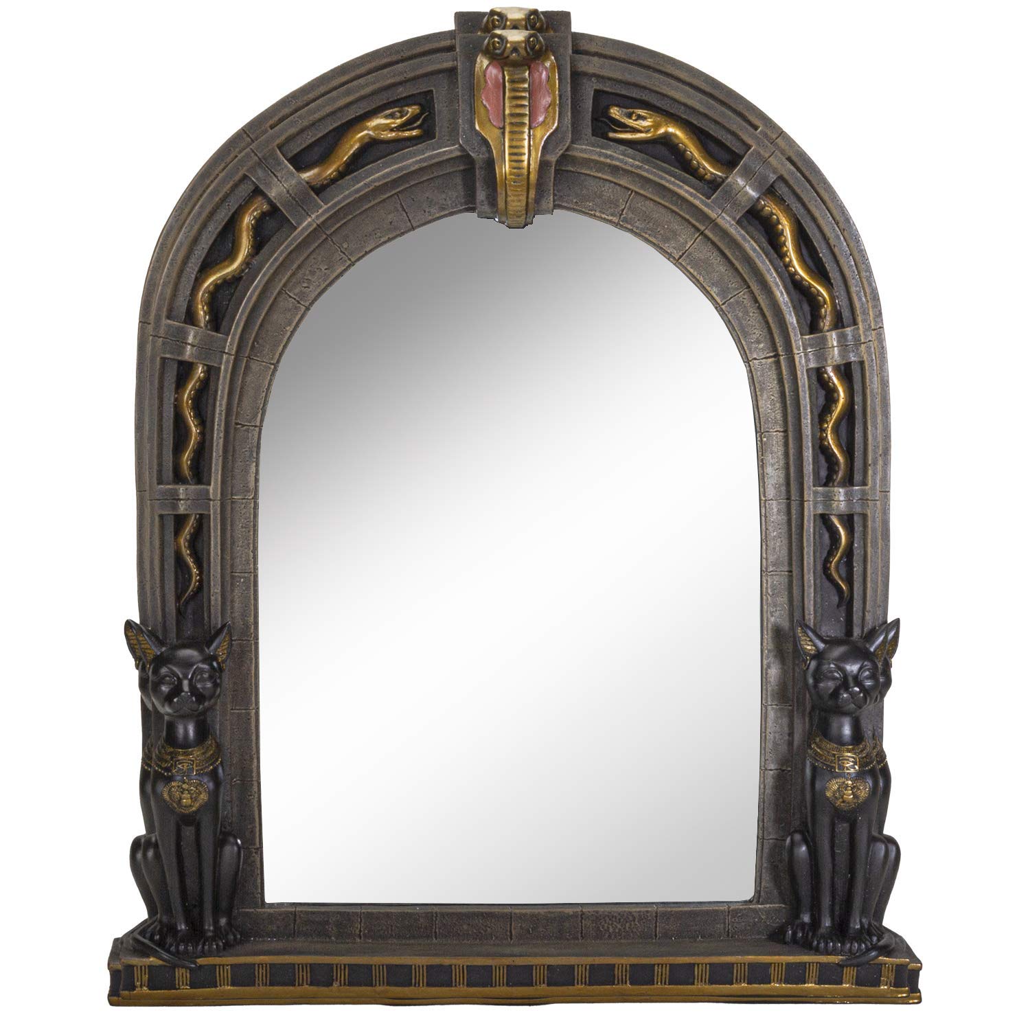 Pacific Giftware Ancient Egyptian Bastet Cobra Snake Figurine Home Decor Wall Plaque Mirror