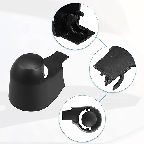 Miniatura 4 de ACROPIX Tapa de tuerca de brazo de limpiaparabrisas trasero para Volkswagen GTI - Paquete de 1 color negro