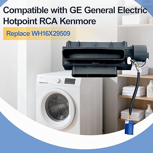 Miniatura 2 de Amortiguador de ventilación para lavadora compatible con GE General Electric Hotpoint RCA Kenmore, reemplazo WH16X29509