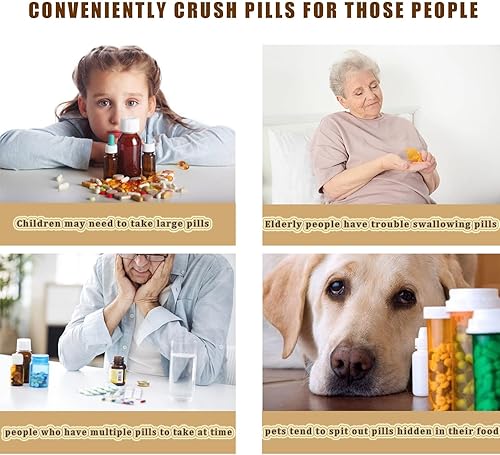 Miniatura 9 de Trituradora eléctrica multifuncional de píldoras, moler la medicina y las tabletas de vitaminas o granos de café de diferentes tamaños en polvo fino