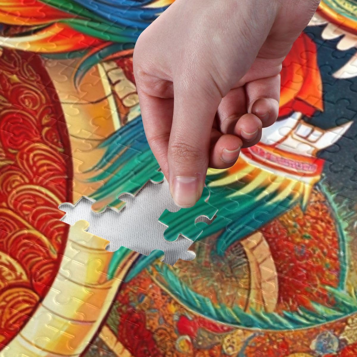 Amazon.com: Jigsaw Puzzles Happy New Year Chinese Dragon Puzzles