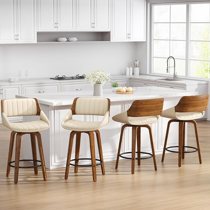 Butaco set de 3, 26" altura, diseño moderno beige miniatura 8