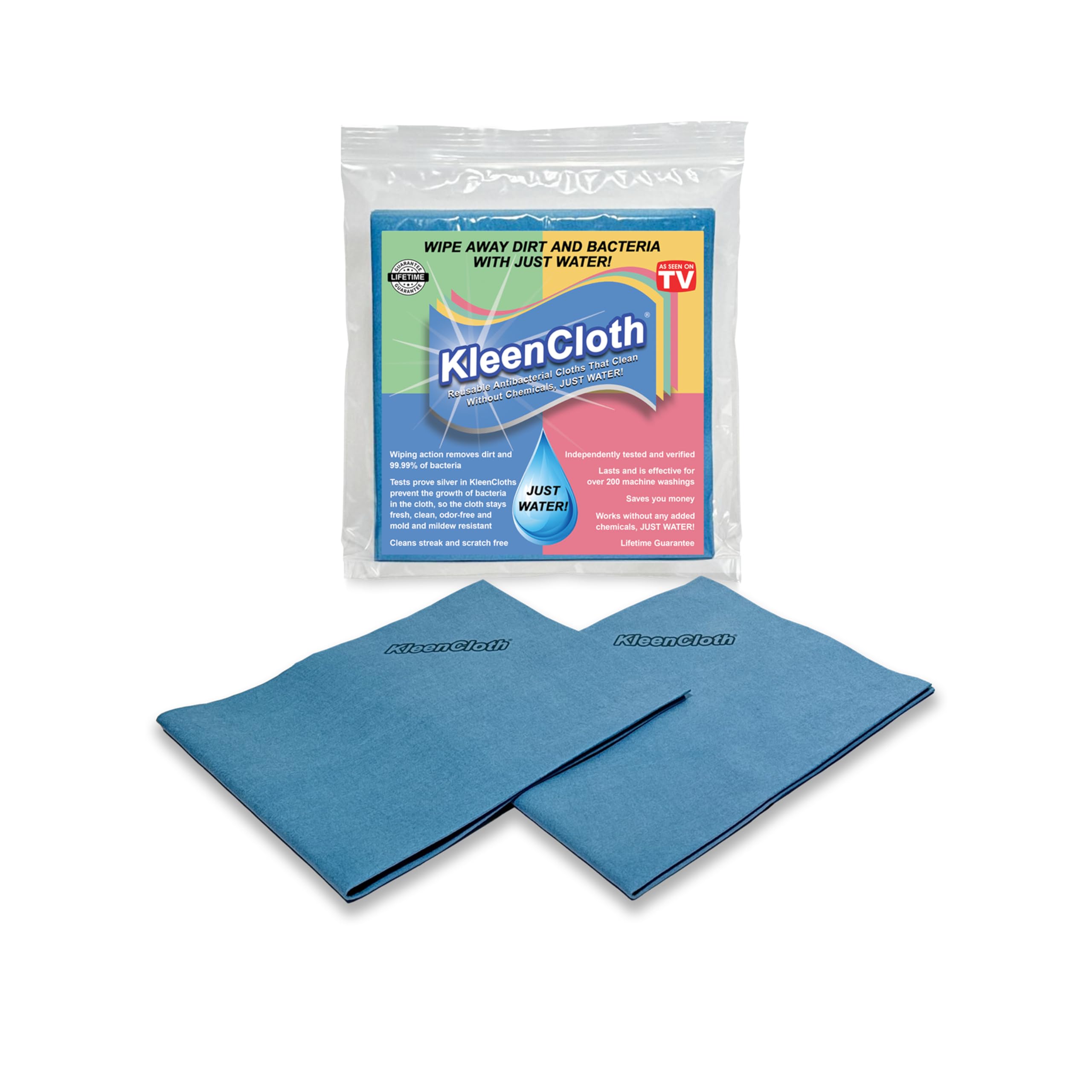 Reusable Antibacterial Cleaning Cloths Removes 99 99 of Bacteria with Just Water Silver-Embedded Chemical Odor Streak Scratch-Free for