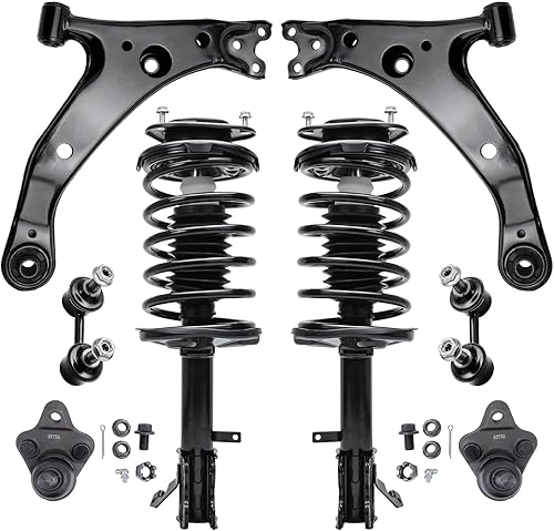 Miniatura 241 de Detroit Axle - Kit de puntales delanteros de 6 piezas para Chevrolet Aveo Aveo5 Pontiac G3 Wave, barra estabilizadora, varillas de acoplamiento