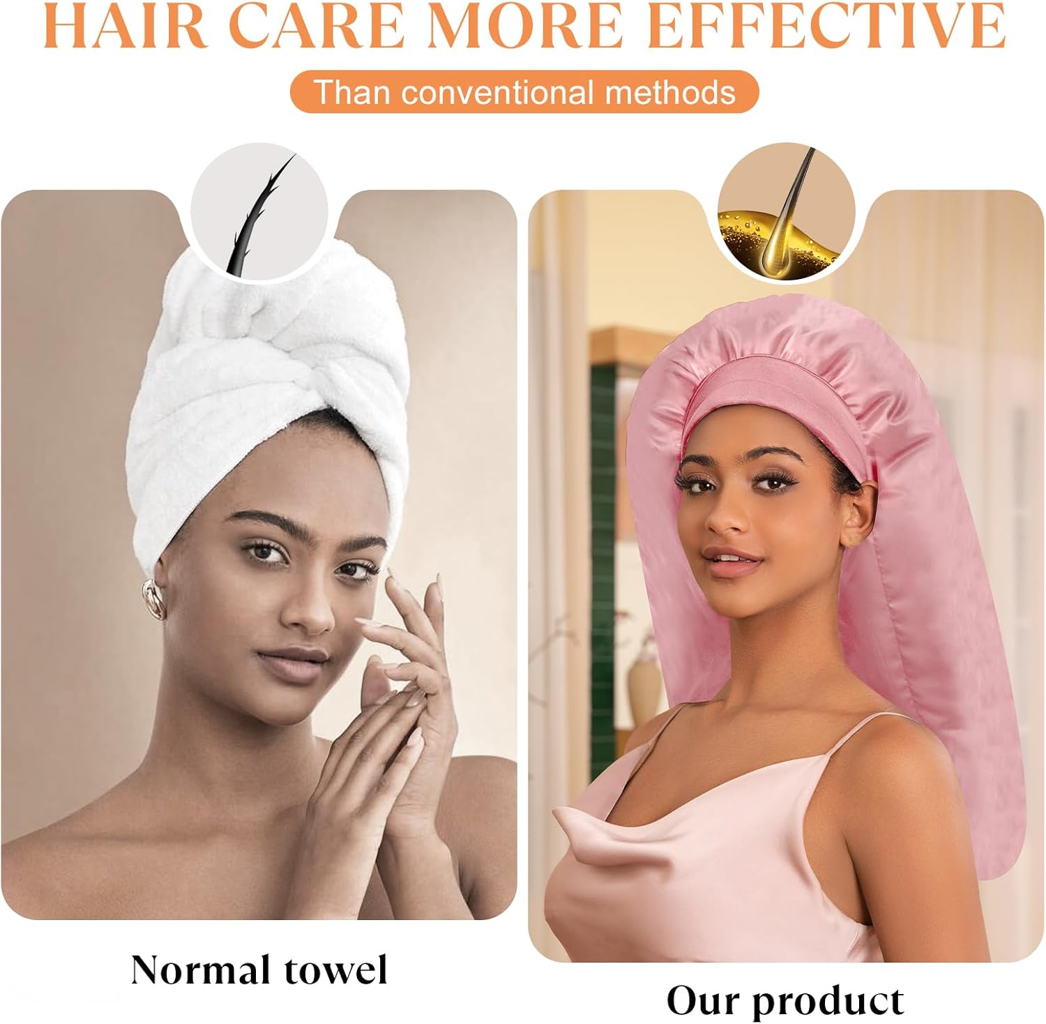 Heat Cap for Deep Conditioning, Hair Steamer for Natural Hair Home Use w/10-level Heats Up Quickly, Thermal Steam Cap for Home Hair Treatment