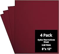 Vista 65 de Kydex Sheets - Solid Color DIY Kit for Crafting Holsters, Sheaths, and Mag Pouches - (8x8, 8x12, 12x12), Premium Thermoform Sheets - Thick, Durable