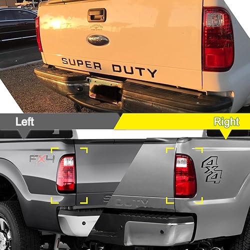 Miniatura 7 de Luces traseras para Ford F250 F350 F450 2008-2016 SuperDuty luz trasera OE repuesto par de lentes cromadorojo