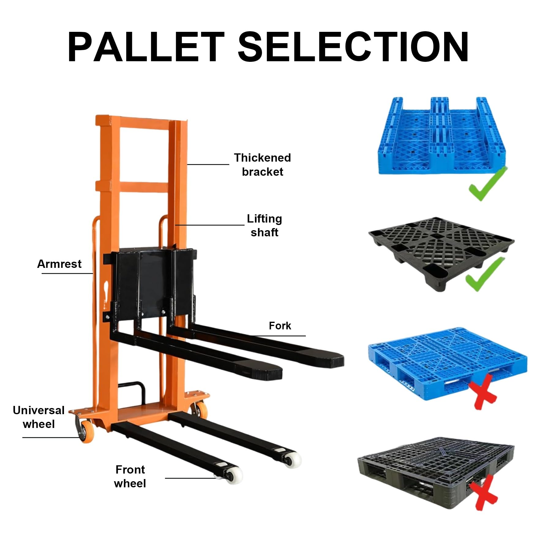 Elevatore materiale portatile idraulico dell'impilatore del pallet elettrico da 500 chilogrammi per la logistica di magazzino & il sollevamento pesante ideale per soluzioni efficienti di stoccaggio