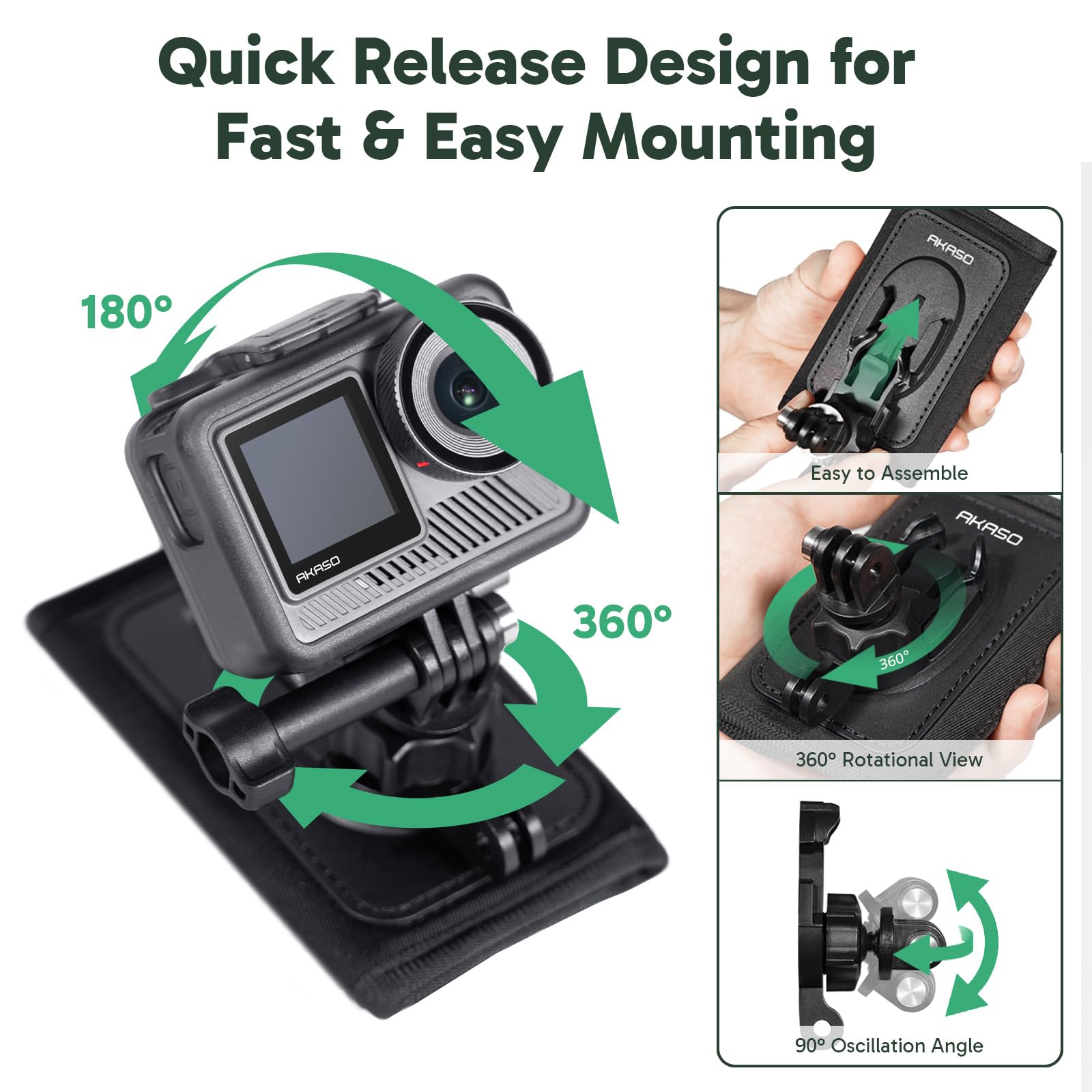 Image secondaire de Sac à Dos AKASO avec Sangle Réglable et Crochet pour Caméra Sport