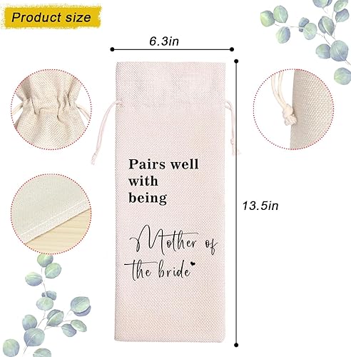 Miniatura 2 de Maydvdv Bolsa de vino para madre de la novia  Regalo de madre del novio  Regalo de boda en ley  Regalos para padres de novia y novio  Bolsa de vino
