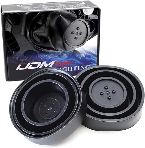 iJDMTOY 3.543 in-Universal Front Road Iluminación Luz Vivienda Trasera Extremo Tapa de Sello de Goma Compatible con Bombillas Automotrices