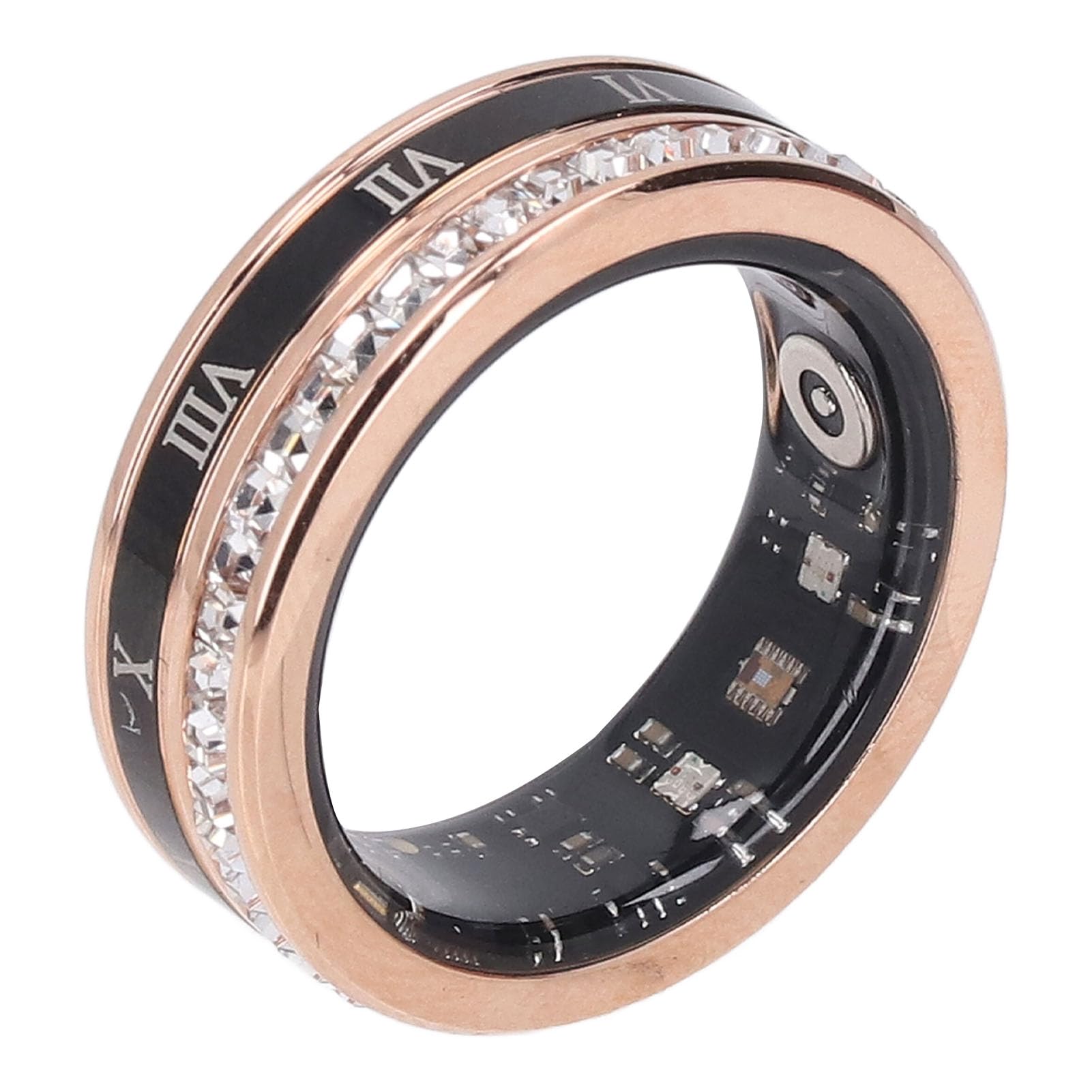 Anillo Inteligente de Fitness, Monitoreo de Movimiento, Contador de Pasos, Bluetooth 5.1, Seguimiento de Salud Portátil, Resistente al Agua IP68, Carga Inalámbrica