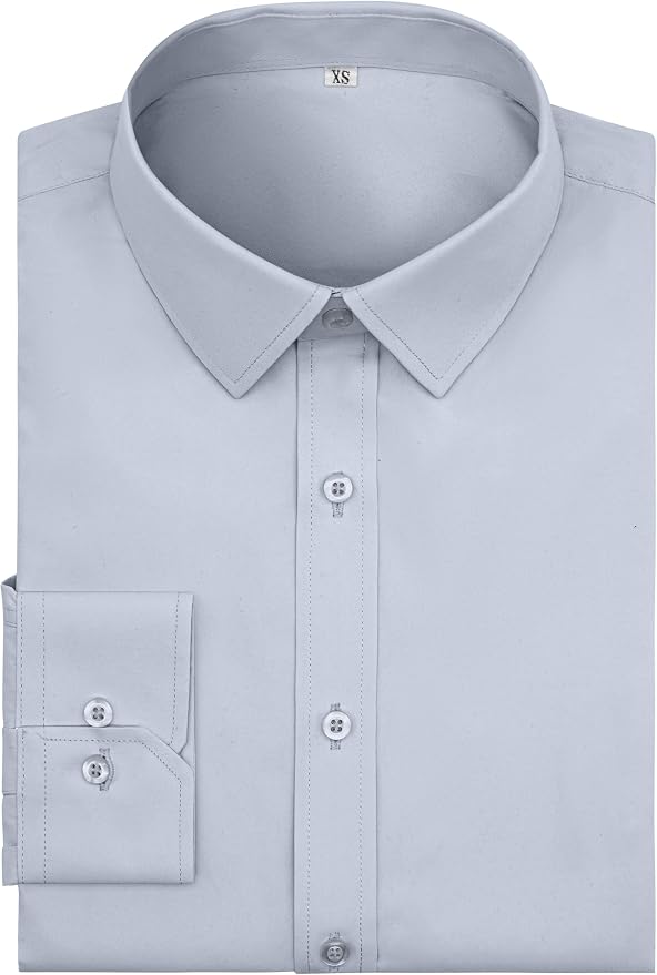 GIANZEN Men's Wrinkle-Free Dress Shirt - Regular Fit, Long Sleeve, 40% Cotton 60% Polyester, Business Casual